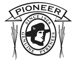 PIONEER SINCE 1908 GENUINE PYRENEES trademark