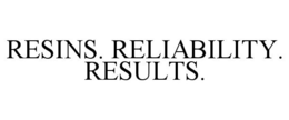 RESINS. RELIABILITY. RESULTS. trademark