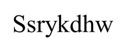 SSRYKDHW trademark