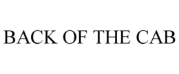 BACK OF THE CAB trademark
