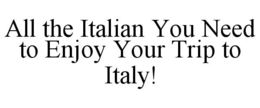 ALL THE ITALIAN YOU NEED TO ENJOY YOUR TRIP TO ITALY! trademark