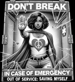 NO DON'T BREAK IN CASE OF EMERGENCY OUT OF SERVICE: SAVING MYSELF trademark