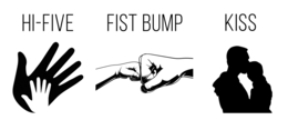 HIGH-FIVE FIST BUMP KISS trademark