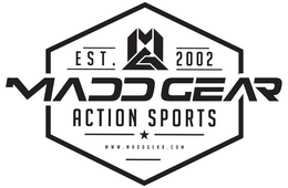 EST. MG 2002 MADD GEAR ACTION SPORTS WWW.MADDGEAR.COM trademark