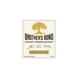 BROTHER'S BOND STRAIGHT BOURBON WHISKEY BATCH NO 0036 FOUR GRAIN HIGH RYE 80 PROOF 40% ALC/VOL (80 PROOF) 750 ML 000000 trademark