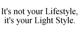 IT'S NOT YOUR LIFESTYLE, IT'S YOUR LIGHT STYLE. trademark