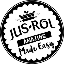 JUS-ROL AMAZING MADE EASY ESTD 1954 trademark