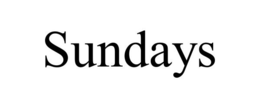 SUNDAYS trademark