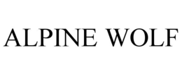 ALPINE WOLF trademark