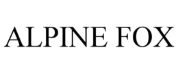 ALPINE FOX trademark
