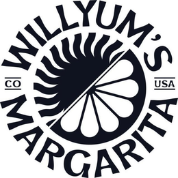 WILLYUM'S MARGARITA CO USA trademark