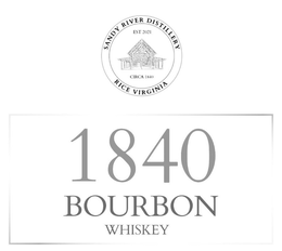 SANDY RIVER DISTILLERY EST 2021 CIRCA 1840 RICE VIRGINIA 1840 BOURBON WHISKEY trademark