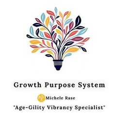 GROWTH PURPOSE SYSTEM MR MICHELE RASE "AGE-GILITY VIBRANCY SPECIALIST" trademark