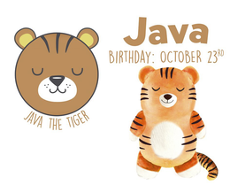 JAVA BIRTHDAY: OCTOBER 23RD JAVA THE TIGER trademark