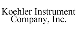 KOEHLER INSTRUMENT COMPANY, INC. trademark