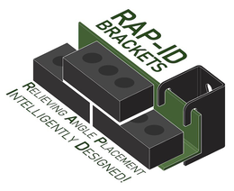 RAP-ID BRACKETS RELIEVING ANGLE PLACEMENT INTELLIGENTLY DESIGNED! trademark