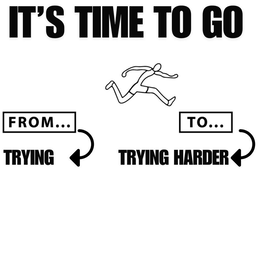 IT'S TIME TO GO FROM... TRYING TO... TRYING HARDER trademark
