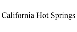 CALIFORNIA HOT SPRINGS trademark