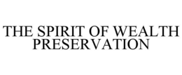THE SPIRIT OF WEALTH PRESERVATION trademark