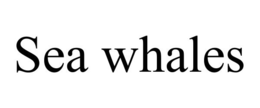 SEA WHALES trademark