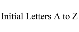 INITIAL LETTERS A TO Z trademark