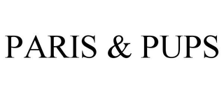 PARIS & PUPS trademark