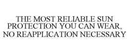 THE MOST RELIABLE SUN PROTECTION YOU CAN WEAR, NO REAPPLICATION NECESSARY trademark