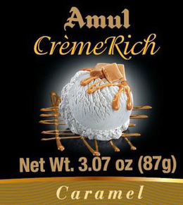 AMUL CRÈMERICH CARAMEL NET WT. 3.07 OZ (87G) trademark