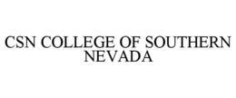 CSN COLLEGE OF SOUTHERN NEVADA trademark