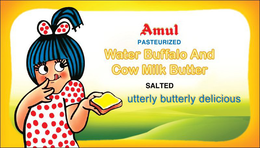 AMUL PASTEURIZED WATER BUFFALO AND COW MILK BUTTER SALTED UTTERLY BUTTERLY DELICIOUS trademark