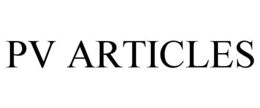 PV ARTICLES trademark