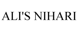 ALI'S NIHARI trademark