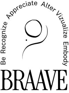BRAAVE BE RECOGNIZE APPRECIATE ALTER VIZUALIZE EMBODY trademark