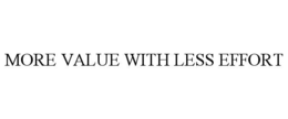 MORE VALUE WITH LESS EFFORT trademark