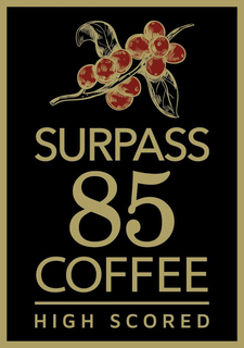 SURPASS 85 COFFEE HIGH SCORED trademark