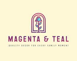MAGENTA & TEAL QUALITY DECOR FOR EVERY FAMILY MOMENT trademark
