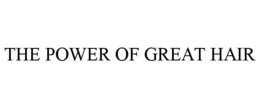 THE POWER OF GREAT HAIR trademark