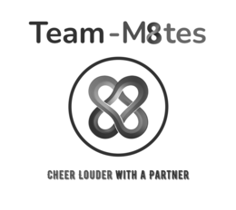TEAM-M8TES CHEER LOUDER WITH A PARTNER trademark