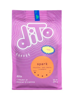 DITO COFFEE SPARK CHOCOLATE, DARK CHERRY, CRUSHABLE YUM! DITO A PROJECT OF MADCAP COFFEE 12 OZ 340G trademark