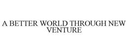 A BETTER WORLD THROUGH NEW VENTURE trademark