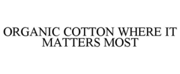 ORGANIC COTTON WHERE IT MATTERS MOST trademark