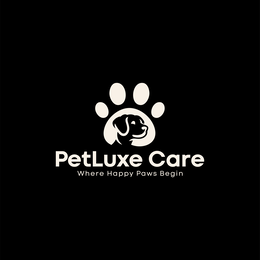 PETLUXE CARE WHERE HAPPY PAWS BEGIN trademark