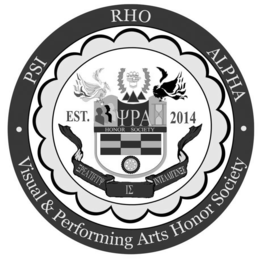 PSI RHO ALPHA EST. PS PA HONOR SOCIETY 2014 CREATIVITY IS INTELLIGENCE VISUAL AND PERFORMING ARTS HONOR SOCIETY trademark