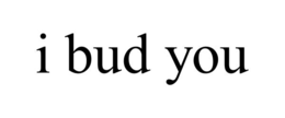 I BUD YOU trademark