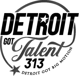 DETROIT GOT TALENT 313 DETROIT GOT BIG MOTION trademark