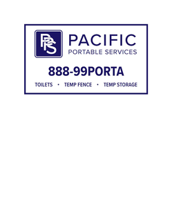 PPS PACIFIC PORTABLE SERVICES 888-99PORTA TOILETS • TEMP FENCE • TEMP STORAGE trademark