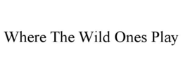 WHERE THE WILD ONES PLAY trademark