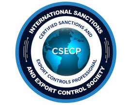 CSECP INTERNATIONAL SANCTIONS AND EXPORT CONTROL SOCIETY  CERTIFIED SANCTIONS AND EXPORT CONTROLS PROFESSIONAL trademark
