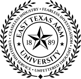 CEASELESS INDUSTRY FEARLESS INVESTIGATION UNFETTERED THOUGHT UNSELFISH SERVICE EAST TEXAS A&M UNIVERSITY 18 89 trademark