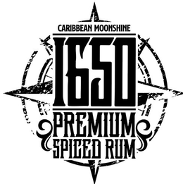 CARIBBEAN MOONSHINE 1650 PREMIUM SPICED RUM trademark